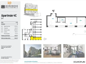 Pronájem bytu 2+1, Brno, Hvězdová, 46 m2