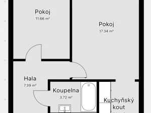 Prodej bytu 2+kk, Praha - Kobylisy, Šimůnkova, 47 m2