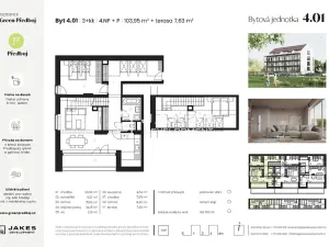 Prodej bytu 3+kk, Předboj, Ke Tvrzi, 104 m2