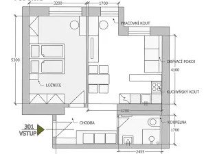 Prodej bytu 2+kk, Praha - Dejvice, Na hutích, 47 m2