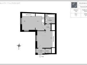 Prodej bytu 2+kk, Ústí nad Labem, Zámečnická, 43 m2