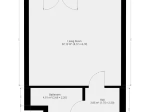 Pronájem bytu 1+kk, Praha - Vysočany, Gerstelova, 33 m2