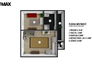 Pronájem bytu 2+kk, Praha - Libeň, Novákových, 44 m2