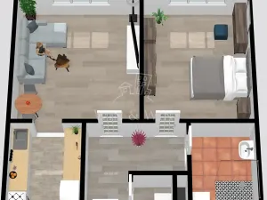 Pronájem bytu 2+kk, Praha - Vršovice, Sámova, 47 m2