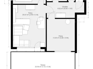 Pronájem bytu 3+kk, Brno, Čermákova, 60 m2