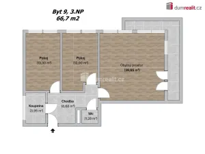 Prodej bytu 3+kk, Mělník, Rohelova, 66 m2