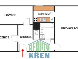 Prodej bytu 3+1, Kladno, Děčínská, 68 m2