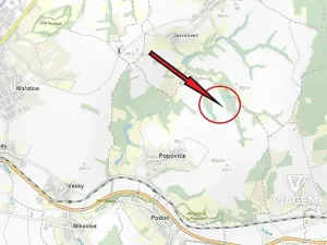 Prodej podílu lesa, Popovice, 735 m2