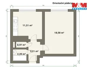 Pronájem bytu 1+1, Neratovice, Dr. E. Beneše, 37 m2