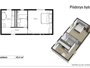 Prodej bytu 1+1, Benešov nad Černou, 43 m2