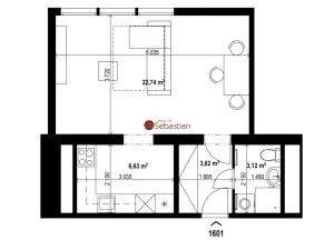 Pronájem bytu 1+1, Teplice - Trnovany, Antonína Sochora, 35 m2