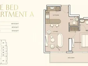 Prodej bytu 2+kk, Dubaj, Spojené arabské emiráty, 56 m2