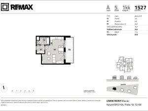 Pronájem bytu 1+kk, Praha - Modřany, Zlochova, 49 m2