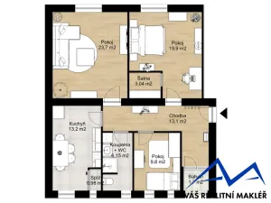 Prodej apartmánu, Ostrava, náměstí Msgre Šrámka, 93 m2