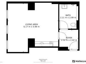 Pronájem bytu 1+kk, Praha - Libeň, Kotlaska, 44 m2