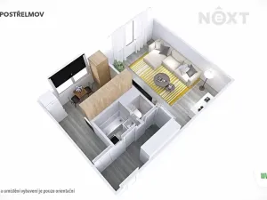 Pronájem bytu 1+1, Postřelmov, Nová, 32 m2