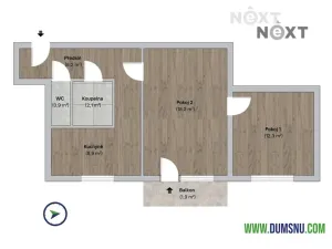 Pronájem bytu 2+1, Přerov, bří Hovůrkových, 51 m2