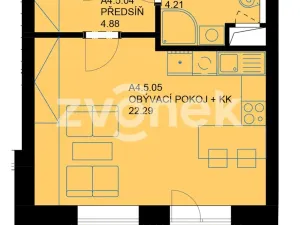 Pronájem bytu 1+kk, Uherské Hradiště, 31 m2