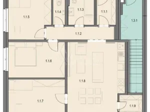 Pronájem bytu 4+kk, Vysoký Újezd, Na Výsluní, 90 m2