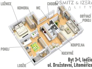 Prodej bytu 3+1, Litoměřice - Předměstí, Družstevní, 70 m2