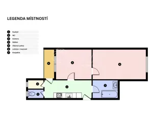 Pronájem bytu 2+kk, Praha - Nusle, Táborská, 57 m2