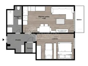 Pronájem bytu 2+kk, Praha - Dolní Měcholupy, Honzíkova, 60 m2