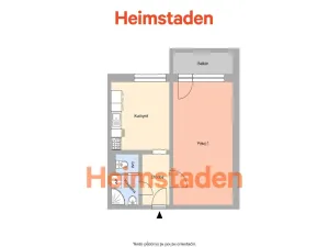 Pronájem bytu 1+1, Ostrava - Výškovice, Jičínská, 40 m2