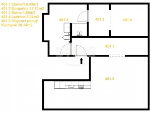 Prodej bytu 2+kk, Žďár nad Sázavou, Nádražní, 44 m2