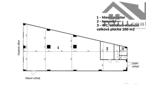 Pronájem obchodního prostoru, Jaroměř, Husova, 205 m2