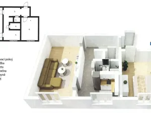 Pronájem bytu 2+1, Český Krumlov, Sídliště Plešivec, 58 m2