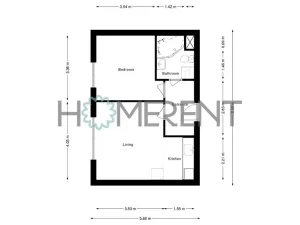 Pronájem bytu 2+kk, Praha - Vršovice, Přípotoční, 38 m2