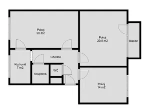 Prodej bytu 3+1, Lahošť, 61 m2
