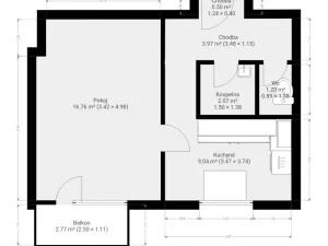 Prodej bytu 1+1, Nížkovice, 35 m2