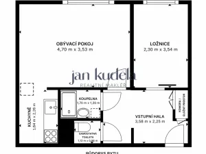 Prodej bytu 2+kk, Brno, Bzenecká, 39 m2