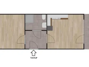 Pronájem bytu 2+kk, Brno - Židenice, Kuklenská, 49 m2