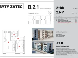 Prodej bytu 2+kk, Žatec, Husova, 39 m2
