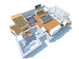 Pronájem bytu 1+kk, Praha - Letňany, Štanderova, 37 m2