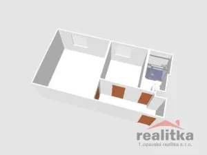 Pronájem bytu 2+kk, Opava - Předměstí, Těšínská, 35 m2