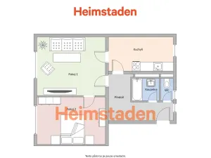 Pronájem bytu 2+1, Havířov - Šumbark, Klimšova, 55 m2