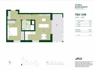 Prodej bytu 2+kk, Praha - Hlubočepy, Silurská, 52 m2