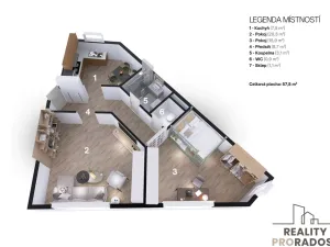 Prodej bytu 2+1, Brno, Bartákova, 58 m2