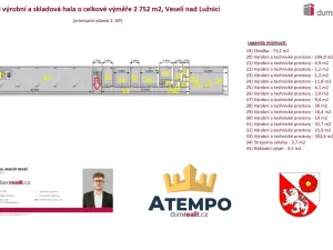 Prodej výrobních prostor, Veselí nad Lužnicí, Svinenská, 2752 m2