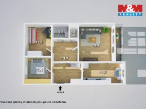 Prodej bytu 3+1, Ústí nad Labem - Krásné Březno, Anežky České, 78 m2