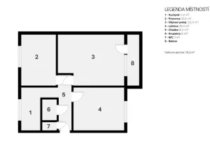 Pronájem bytu 3+1, Ostrava - Zábřeh, Výškovická, 72 m2