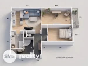 Prodej bytu 4+kk, Uničov, Gen. Svobody, 68 m2