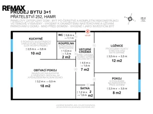 Prodej bytu 3+1, Litvínov - Hamr, Přátelství, 62 m2