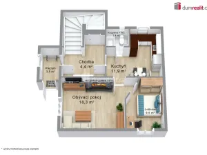 Prodej rodinného domu, Hroznětín, ČSA, 92 m2