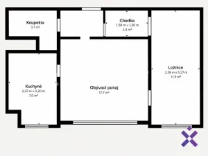 Pronájem bytu 2+1, Břeclav, Na Valtické, 44 m2