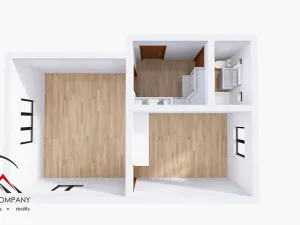 Pronájem bytu 2+kk, Krnov, Tolstého, 42 m2