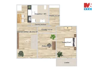 Prodej bytu 3+kk, Praha - Hostivař, Loučimská, 63 m2